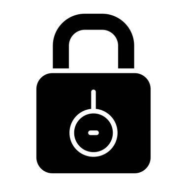 Asma kilit simgesinin web illüstrasyonu