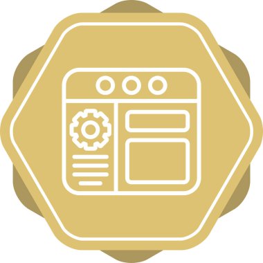 Web tarayıcı simgesi, vektör çizim     