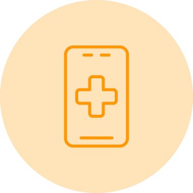 Tıbbi Uygulama simgesi tasarımı, vektör illüstrasyonu 