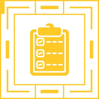 Kontrol listesi. Web simgesi basit illüstrasyon