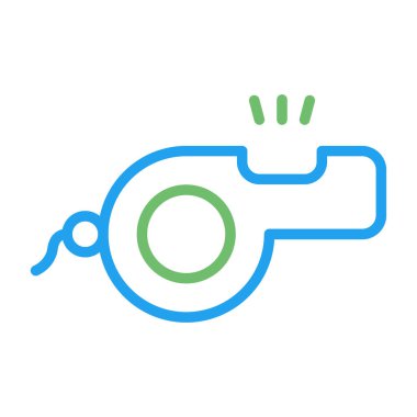 Islık izole edilmiş bir simgenin vektör çizimi 