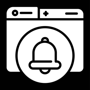 bildirim çanı simgesi, vektör illüstrasyonu basit tasarım