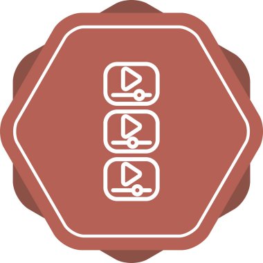  Video simgesinin vektör illüstrasyonu