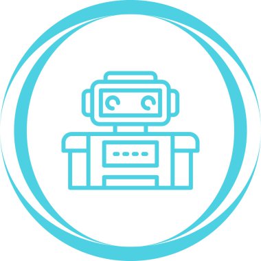 robot ağ simgesi, vektör illüstrasyonu