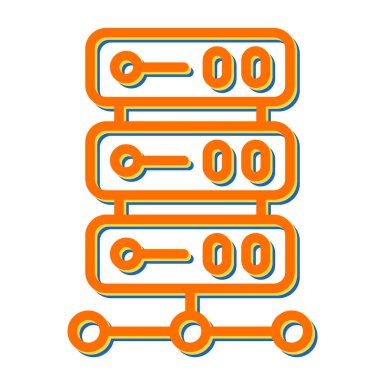 veritabanı simgesi, vektör illüstrasyonu basit tasarım