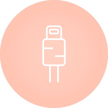 Kablo web simgesi, vektör çizim