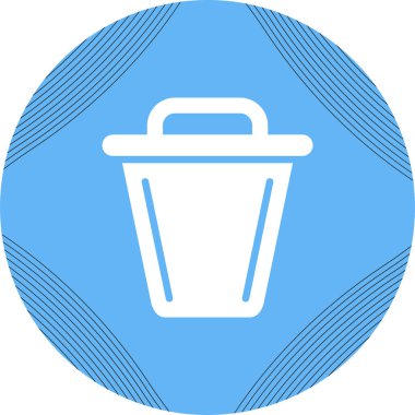 Çöp kutusu simgesi vektör illüstrasyonu