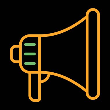 Moda tarzında konuşmacı simgesi. Megafon.