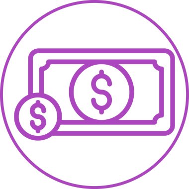 Para için. Web simgesi basit illüstrasyon