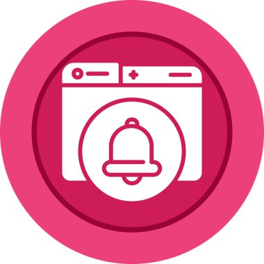 bildirim çanı simgesi, vektör illüstrasyonu basit tasarım