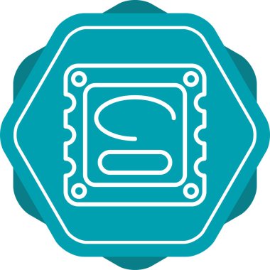 Bilgisayar Cpu simgesinin vektör illüstrasyonu