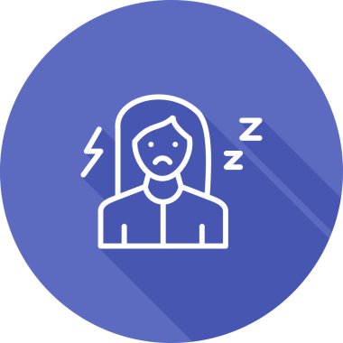 Yorgunluk web simgesi basit illüstrasyon