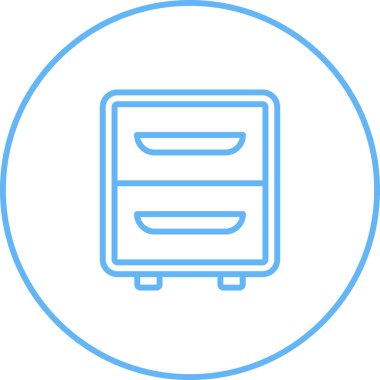 Dosya Kabinesi Web simgesi basit illüstrasyon