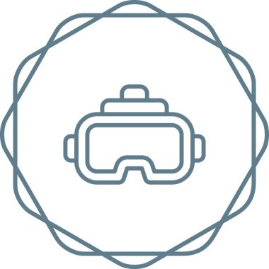 Sanal Gerçeklik Kulaklık simgesi. Basit resimleme  