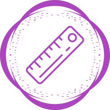 Cetvel web simgesi, vektör çizim