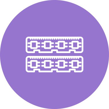 Ram Bellek simgesi, vektör illüstrasyonu basit tasarım