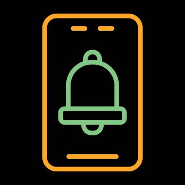 Bilgilendirme zili. Web simgesi basit illüstrasyon