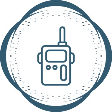 Acil durum radyo simgesi, web basit illüstrasyon