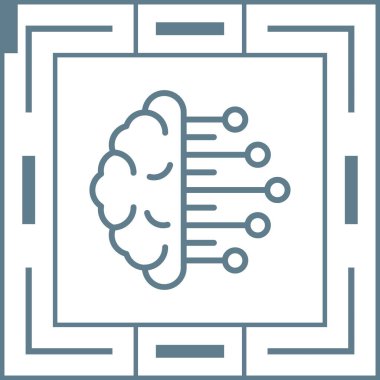  İş Zekası web simgesi vektör illüstrasyonu 