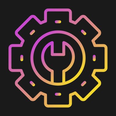 Cogwheel simgesinin vektör illüstrasyonu
