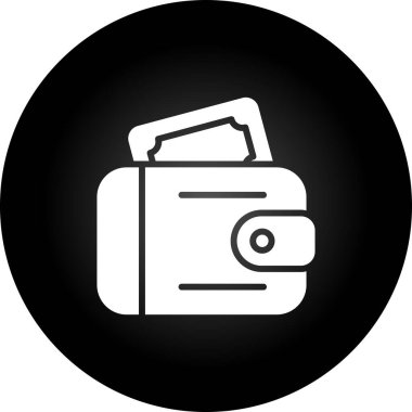 Cüzdan. Web simgesi vektör illüstrasyonu