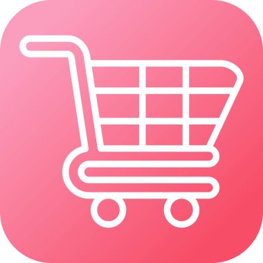 Alışveriş arabası simgesi, vektör illüstrasyonu 