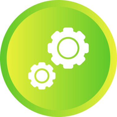 Gears web simgesi, basit vektör illüstrasyonu