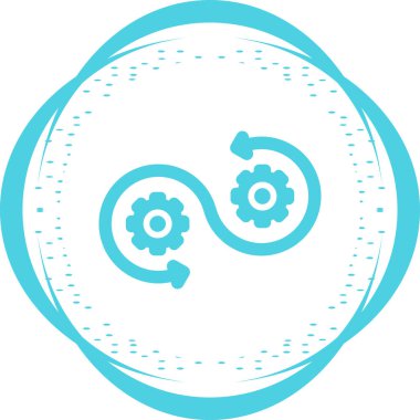 DevOps simgesi, vektör illüstrasyonu basit tasarım