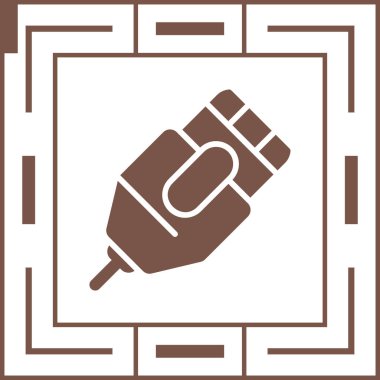 Ethernet Kablo simgesinin vektör illüstrasyonu