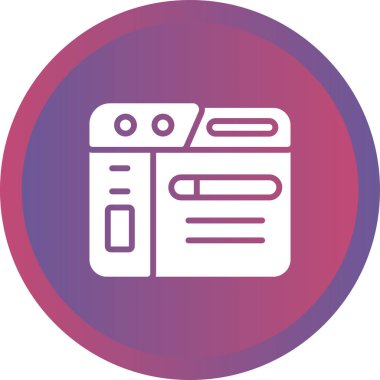 Web tarayıcı simgesi, vektör çizim     