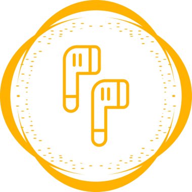 Kulaklıklar. Web simgesi basit illüstrasyon