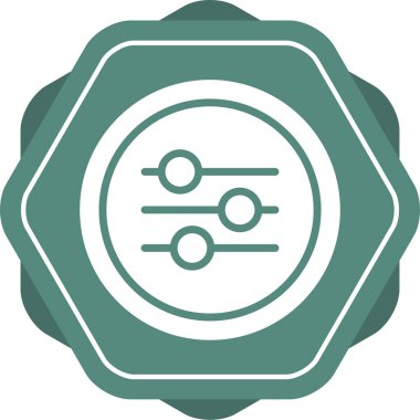 Equalizer ağ simgesinin vektör illüstrasyonu