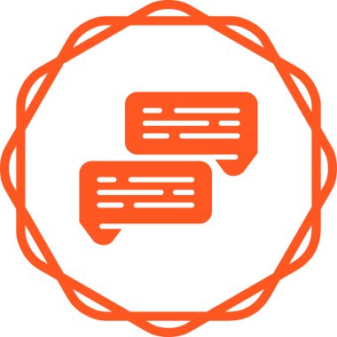 Sohbet balonları. Web simgesi basit illüstrasyon