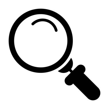 Büyütme cam simgesi vektör illüstrasyonu  