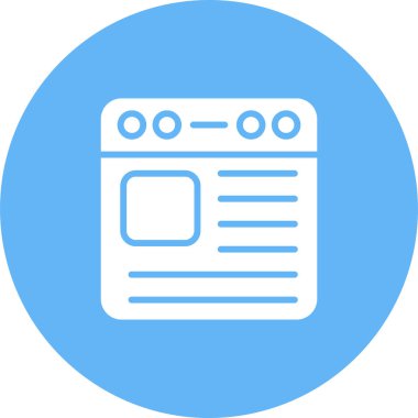 Web tarayıcı simgesi, vektör çizim     