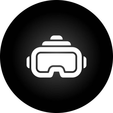 Sanal Gerçeklik Kulaklık simgesi. Basit resimleme  