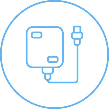 Sabit disk simgesi, vektör illüstrasyonu basit tasarım