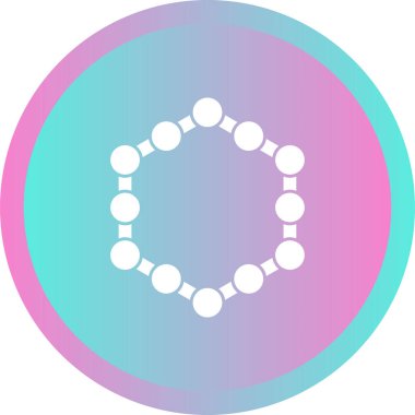 Basit bir altıgen simgesi, web basit illüstrasyonu