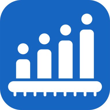 Çubuk Grafik web simgesi, basit vektör illüstrasyonu