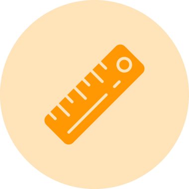 Cetvel web simgesi, vektör çizim