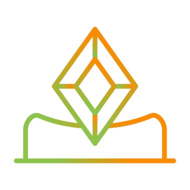 Mücevher simgesi, vektör illüstrasyonu basit tasarım