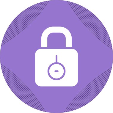 Asma kilit simgesinin web illüstrasyonu