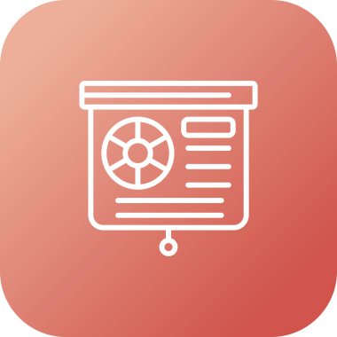 Sunum. Web simgesi basit illüstrasyon