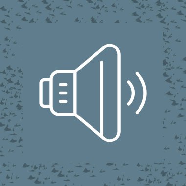 ses hoparlörü simgesi, web illüstrasyonu