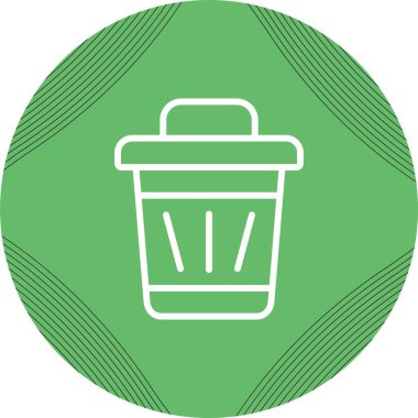 Çöp kutusu simgesi vektör illüstrasyonu