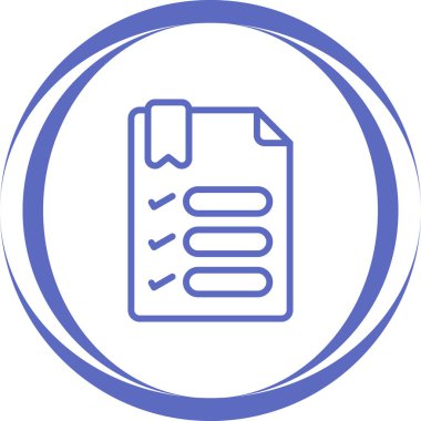 Kontrol listesi. Web simgesi basit illüstrasyon