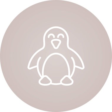 Penguen. Web simgesi basit tasarım 