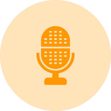 mikrofon web simgesi, vektör çizim 