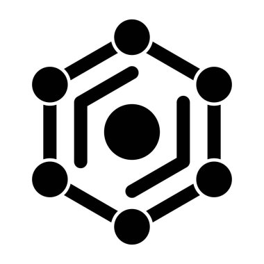 Basit bir altıgen simgesi, web basit illüstrasyonu