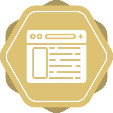 Web tarayıcı simgesi, vektör çizim     